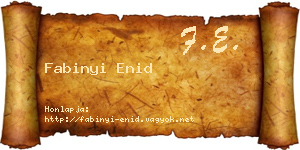 Fabinyi Enid névjegykártya